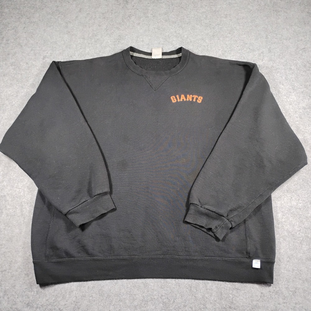 Vintage Russell‎ Athletic San Francisco Giants Crewneck Sweatshirt Black Mens XL